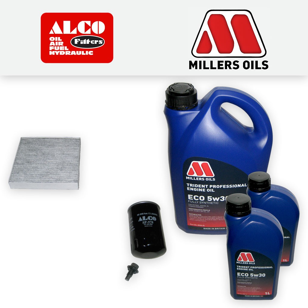 SERVICE KIT for JAGUAR XF 3.0 PETROL OIL CABIN FILTERS +ECO OIL (2008-2015)