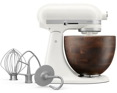 KitchenAid Artisan Series 5 Quart Tilt Head Stand Mixer Walnut Wood Bowl $749.99
