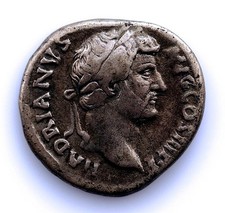 SC. Rome-Hadrian. Denarius, Rome 134 AD Silver 3.3 g.