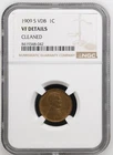 1909-S VDB Lincoln Cent NGC VF Details (Cleaned) (Key Date)(Nice Coin)