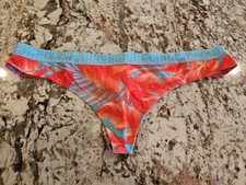 True Vintage Victoria s Secret PINK Logo Waistband Cotton Thong Panty Large