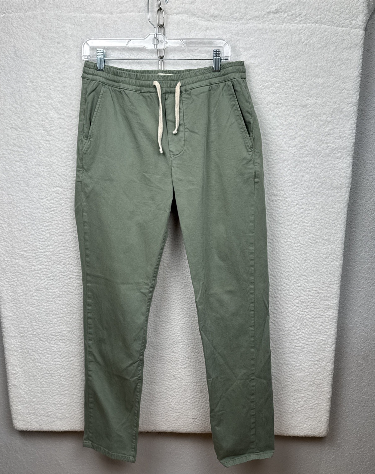 Men's Medium Green Athletic Fit Drawstring Pants by Marine Layer for Saturday Vacation