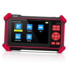 CCTV Tester Monitor Auto HD Coaxial Camera Tester 4K 8MP TVI/CVI/AHD/CVBS Red