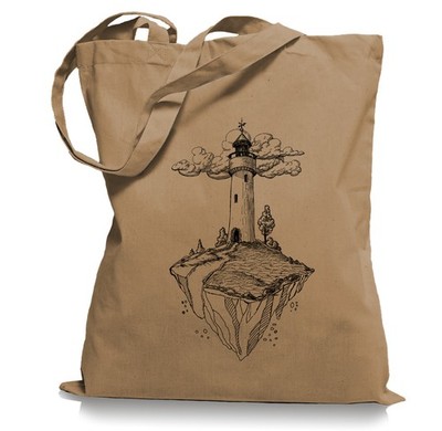 Lighthouse Island - Leuchtturm  Tragetasche / Bag / Jutebeutel