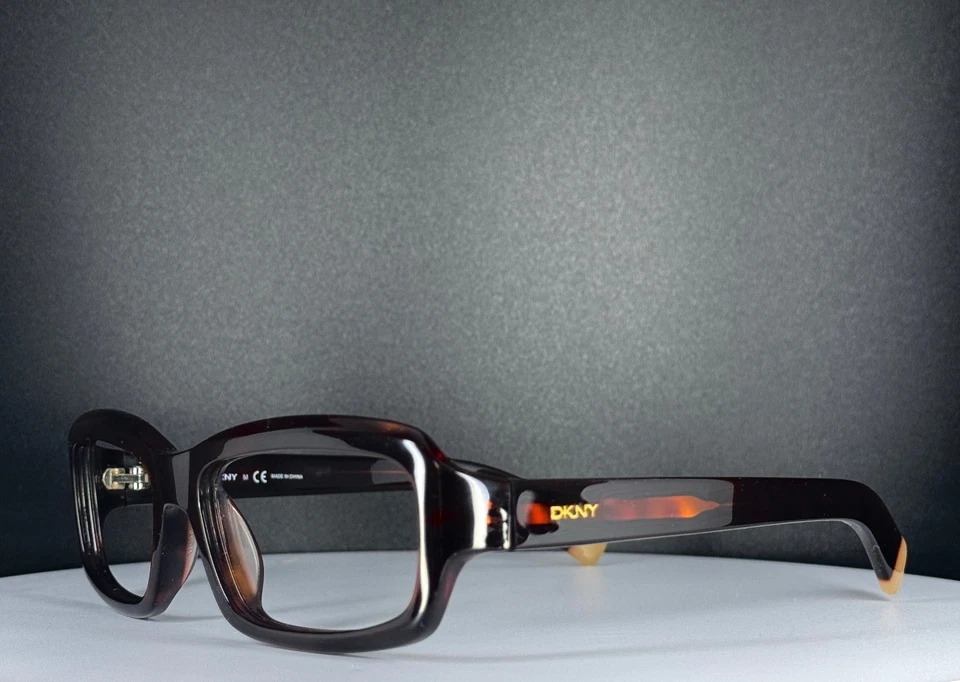 De colección DKNY DY4029 3016/13 Mujeres Marrón Tortuga Rectángulo Gafas SOLO MARCOS Foto 3 de 4