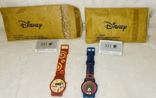Kid's DISNEY SII Seiko Lot-Mickey Mouse & Goofy Plastic Digital LCD Watches