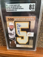 2011-12 Upper Deck SP Game Used Wayne Gretzky 500 Goal Club Marks Material 3/25 