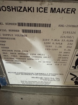 幸88ページ Hoshizaki KML 250-MAH IceMakerParts: CircBoard Condenser BodyPump