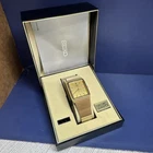 Vintage Men’s Seiko Tank Style Gold Tone 26mm Quartz Watch Needs Battery