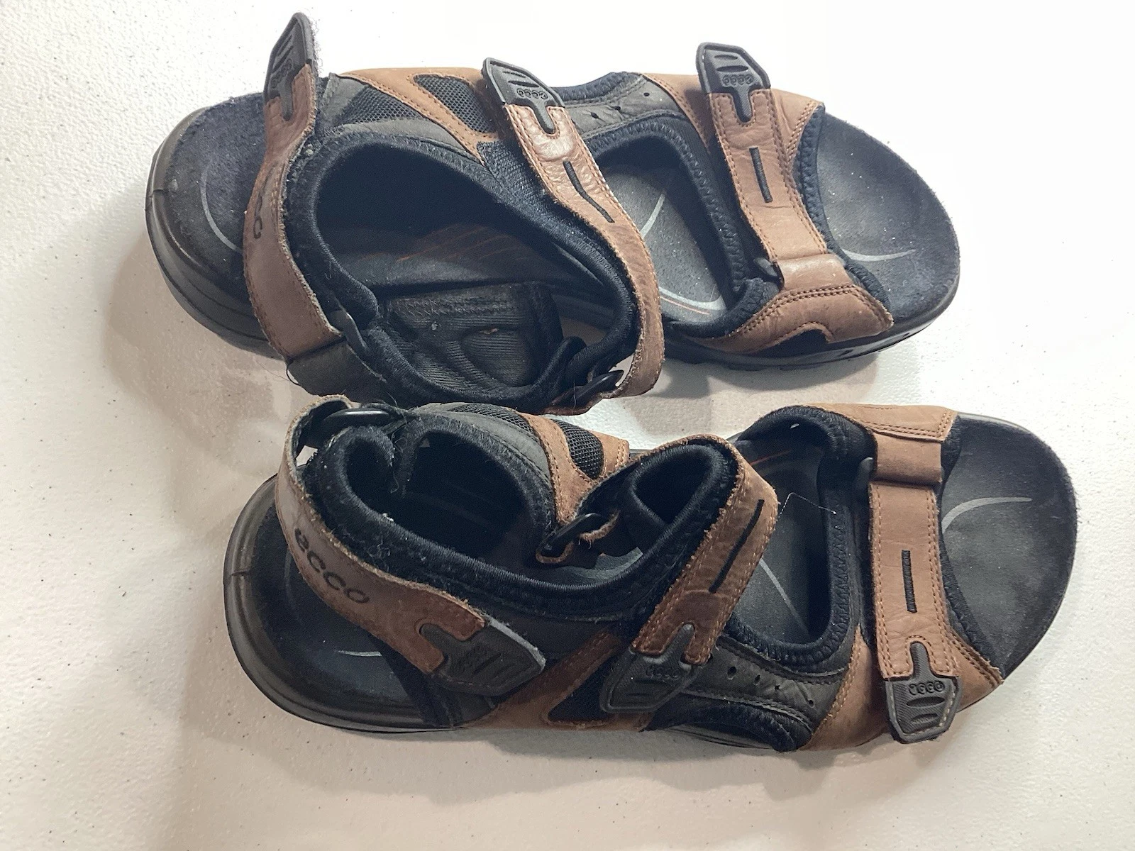 Ecco Yucatan Sandalo 41 Marrone Nero Regolabile Multi Cinturino