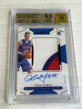 2021-22 National Treasures Luka Garza 29/75 True Rookie Patch Auto BGS 9.5/10 E6