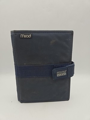 Vintage Mead Five Star Mini Day Planner Hook And Loop Closure 1997 Blue READ