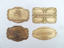 LOT of 4 ATWATER KENT RADIO - BRASS NAME PLATE EMBLEM ID TAG BADGE