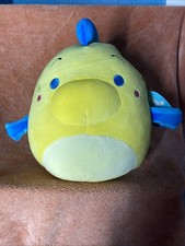Disney 8" Flounder Plush Little Mermaid Yellow Blue Stuffed NWT Jazwares Q 