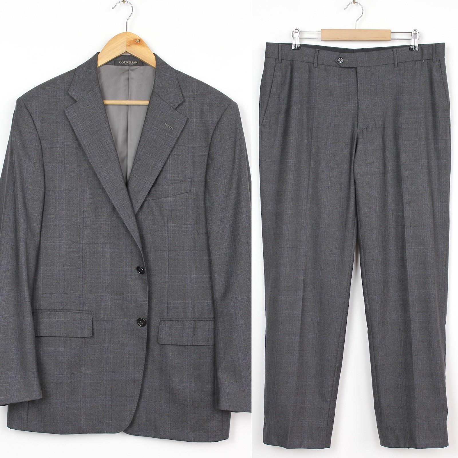 Corneliani Men’s Gray Wool Super 120’s Suit, Size 52R