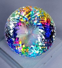 Natural Certified Round Cut 100 CT Rainbow Color Mystic Topaz Loose Gemstone