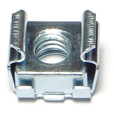 6mm-1.0 x .635" to 1.60" Zinc Plated Steel Coarse Thread Cage Nuts 10 pcs. 