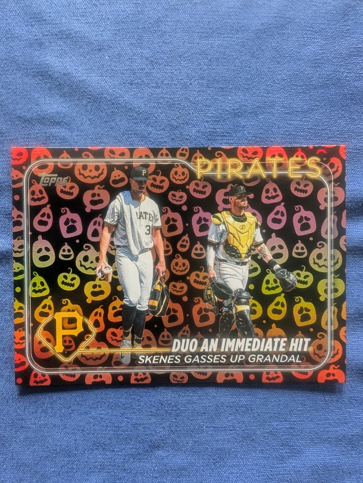  2024 Topps Update Paul skenes #US160 Jack O' Lantern Holiday Foil Rookie RC