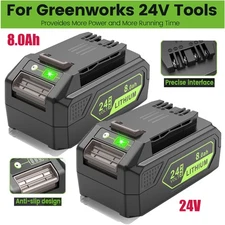 1-2X 8.0Ah for Greenworks 24V Power Tool 29842 29852 LB24A020 Lithium Battery