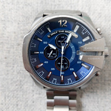 Diesel Only The Brave Herren Chronograph Quarz blau Edelstahl DZ-4417 10 ATM