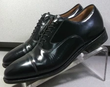 222981 PF50 MELTON MEN SHOE 9.5 M BLACK LEATHER LACE UP BY JOHNSTON & MURPHY