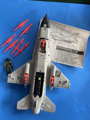 GI Joe Ghoststriker X-16 Hasbro 1992  Incomplete W/Pilot Ace Blueprints Gun Nice