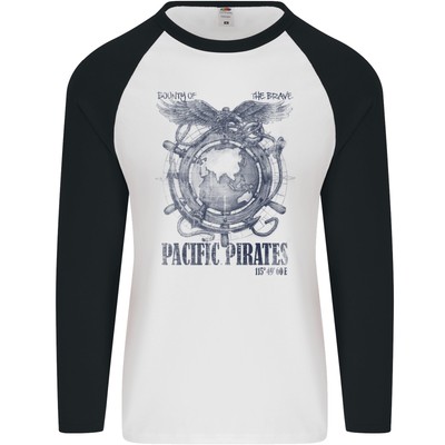 Pacific Piraten Segeln Matrose Boot Herren L/S Baseball