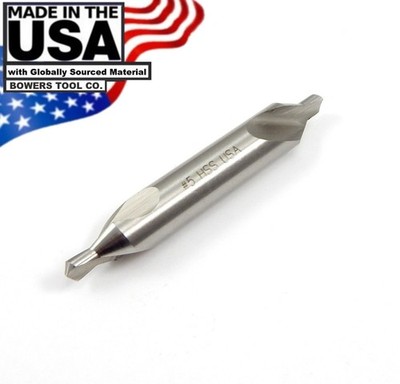 Norseman #5 Combined Center Drill Pilot Countersink 7/16'' x 3/16 x 3/16 USA Made