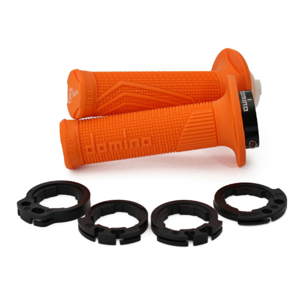 Poignée Domino noire pour moto Kawasaki 450 KX F 2016-2021
