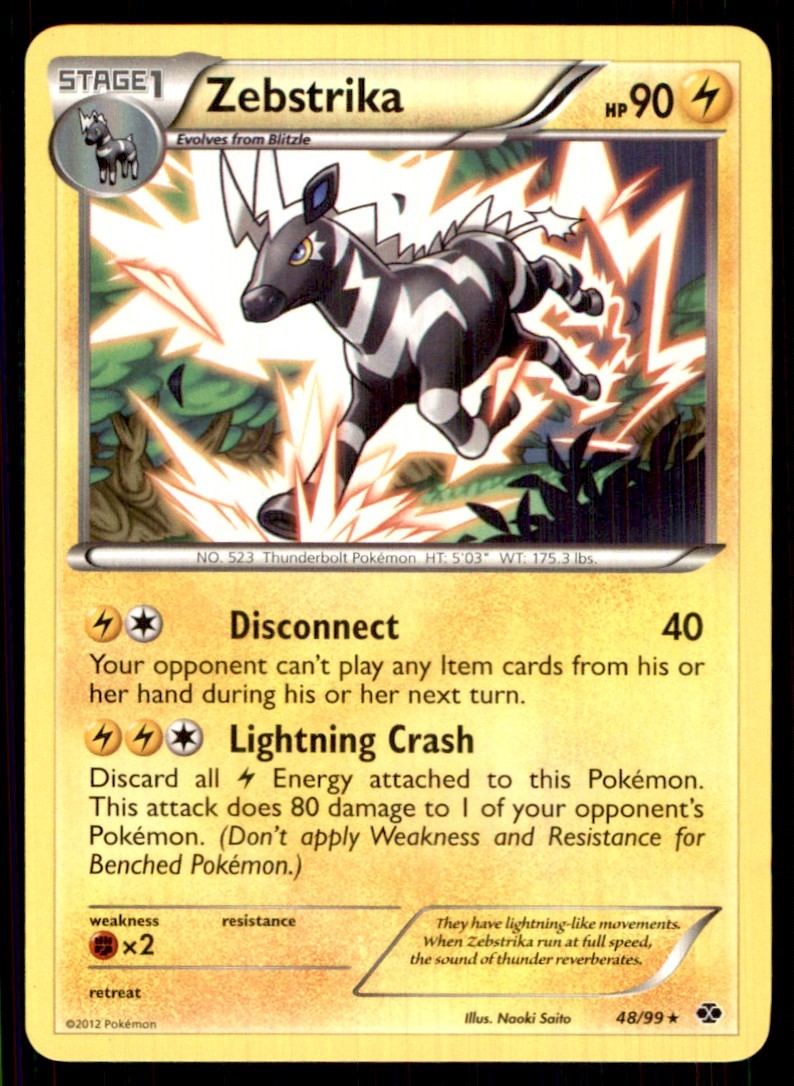 2012 Black & White - Next Destinies Zebstrika Stage 1/Rare #48
