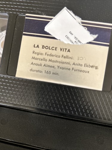 FELLINI La Dolce Vita (VHS) 2 Tape Master Copy in good conditions - Picture 5 of 6
