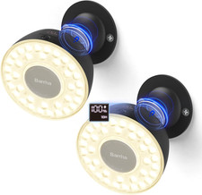 Orbgrow OG03C Rechargeable Puck Grow Light, 4000K, 2 Packs, Black