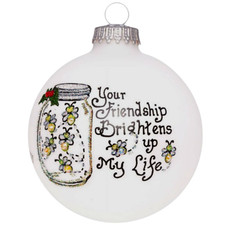 Heart Gifts by Teresa - Friendship Ornament   Hand Painted Glass USA Made Gift