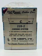 HO Athearn Rail Runner 228-2 Chessie System 55’ ACF Center Flow Covered Hoppers