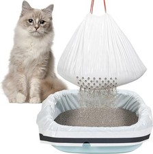 56 Count Sifting Cat Litter Bags Jumbo Thick Cat Litter Box Liners with Holes...