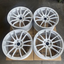 Used 19x9.5 Vors TR10 Custom 5x112 35 73.1 White Wheels set-4