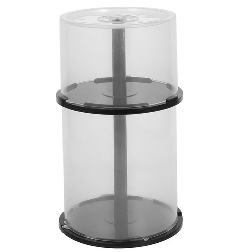 2pcs Cd/Dvd Cake Box Spindle Empty Dvd Storage Bucket Clear Cd Holder ...