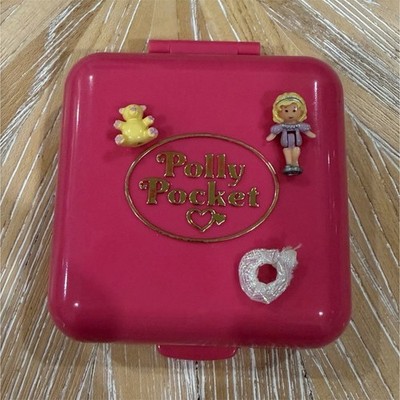 1989 COMPLETE Partytime Surprise with bear & tutu Polly Pocket Bluebird