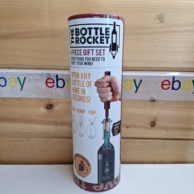 The Bottle Rocket Wine Opener - Efficient Corkscrew Air Pump 4 Piece Gift Set