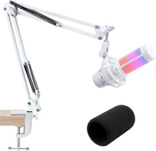 For Hyperx Quadcast S White Boom Arm - White Mic Arm Compatible with Hyper X Qua