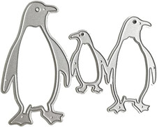 Penguin Family Metal Die Cuts, Cutting Dies for Card Making Clearance, Embossing