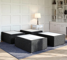 NEW: SPLIT GREY DIVAN BED BASES IN ALL SIZES / STORAGE & HEADBOARD OPTIONS