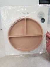 Mushie Silicone Suction Plate BPA-Free Non-Slip Design Dishwasher Safe