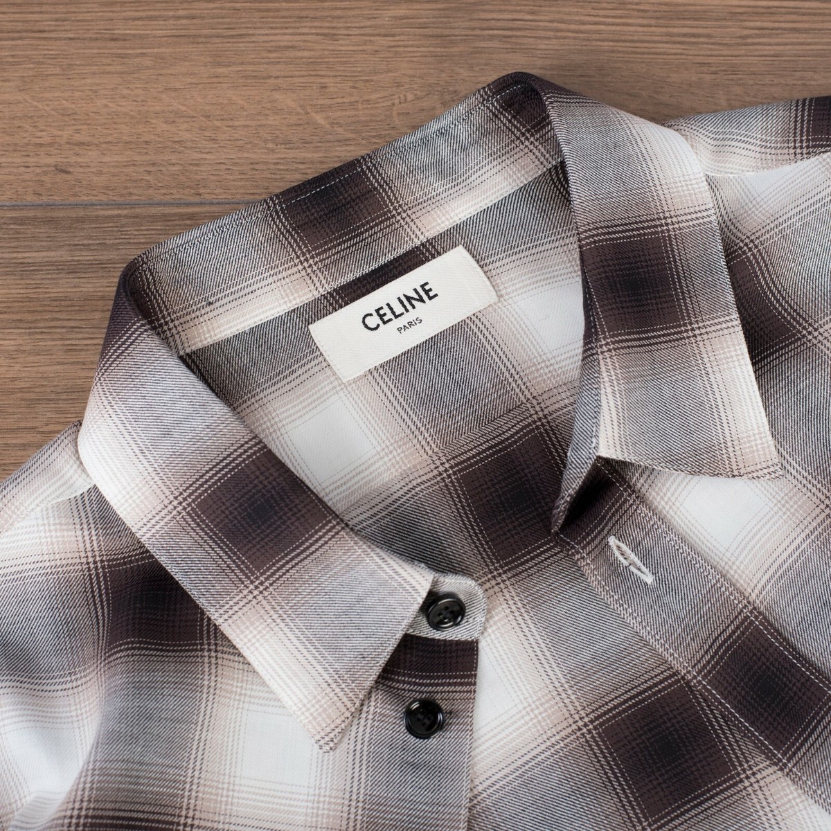 CÉLINE 890$ Men's Longsleeve Flannel Shirt - Checkered CÉLINE 890$ Men's Longsleeve Flannel Shirt - Checkered
