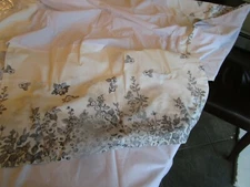 Pottery Barn Kids Natalie crib skirt gray flowers photo shoot sample issue