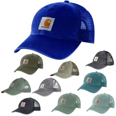 Carhartt Mens Buffalo Cap Umbrella Hat Basecap Trucker Mesh Cap Adjustable