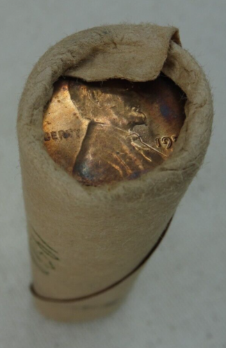 1956-D Lincoln Wheat Cent Roll Original Bank Wrap Federal Reserve OBW Penny - Picture 4 of 4