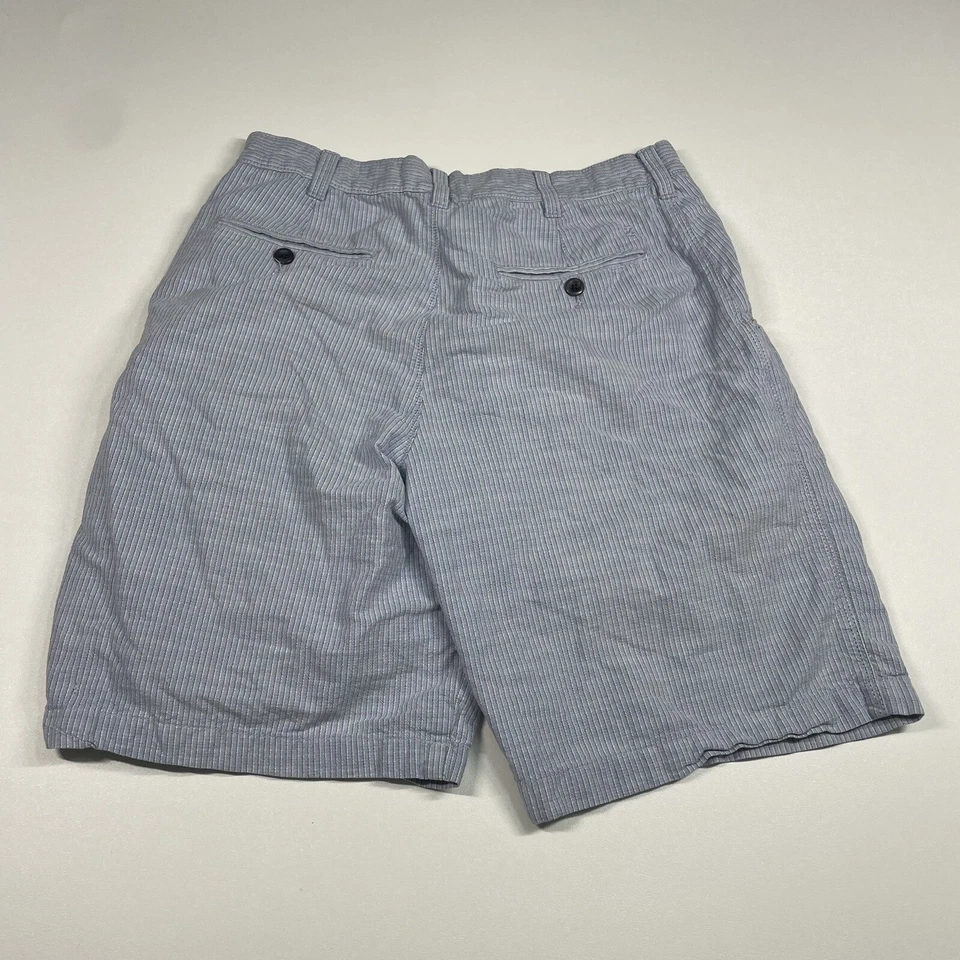 Pantalones Cortos Izod Para Hombre 32 Azul Rayas Exterior Chino Foto 2 de 4