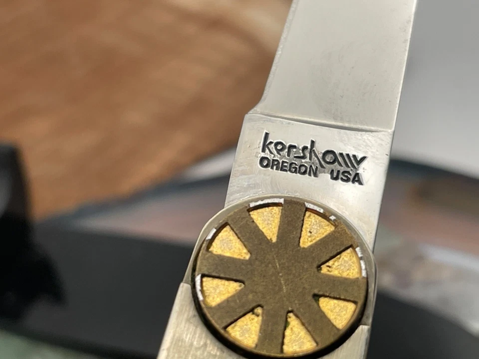 Carpeta de una sola hoja con bloqueo giratorio Kershaw Easy Rider 2105 rara de colección--358,25 Foto 4 de 4