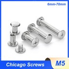 M5 Chicago Screws Album Crafts Book Binding Rivet Nickel Plated 6mm-70mm
